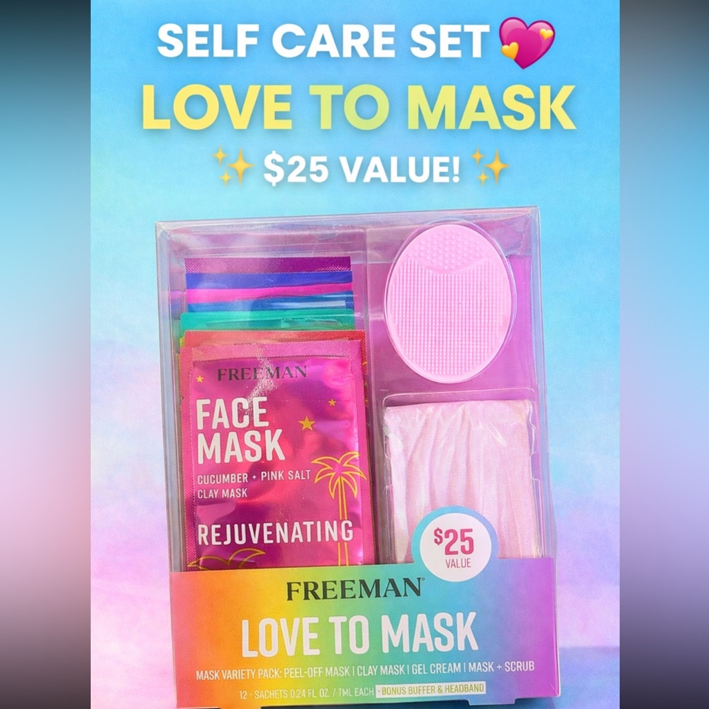Freeman Love to Mask Set Variety Pack NEW $25 Value Face Masks Bundle